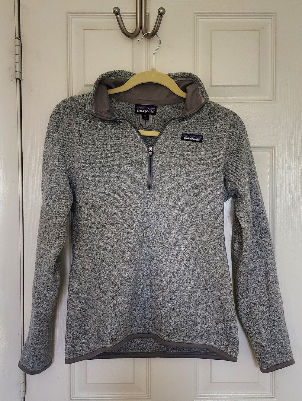 Patagonia Women's Better Sweater 1/4 Zip Fleece Pullover in Heathered Gray